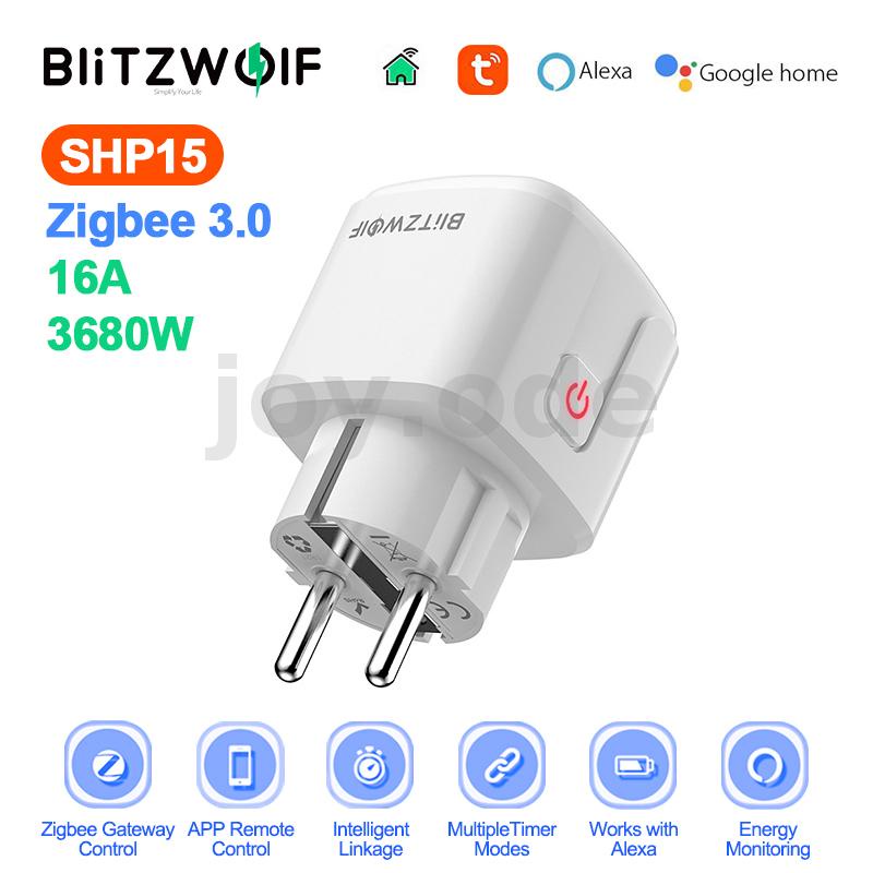 BlitzWolf® BW-SHP15 Zigbee 3.0 16A 3680W Smart Plug Wireless Power Socket Outlet EU Plug