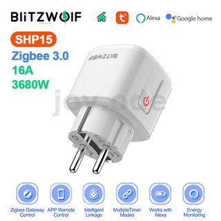 Blitzwolf® bw-shp15 zigbee 3.0 16a 3680w smart plug wireless power socket outlet eu plug
