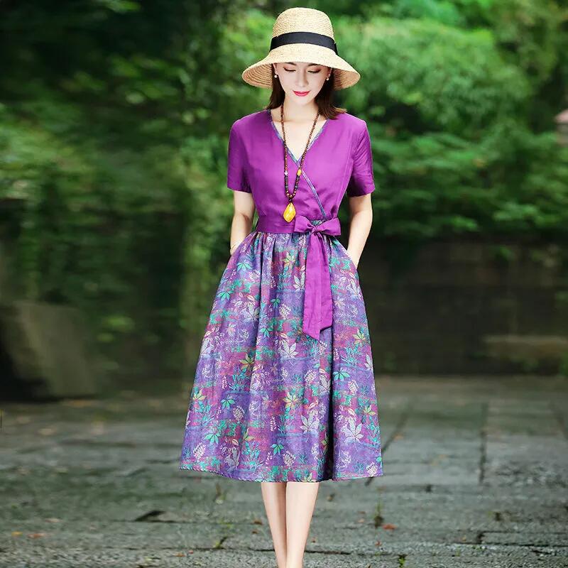 Đầm Hoa Cổ Tim Thời Trang Hè Xinh Xắn Cho Nữ