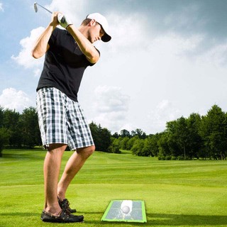 Golf Training Mat for Swing Detection Batting Golf Divot Grass Mat Set Portable