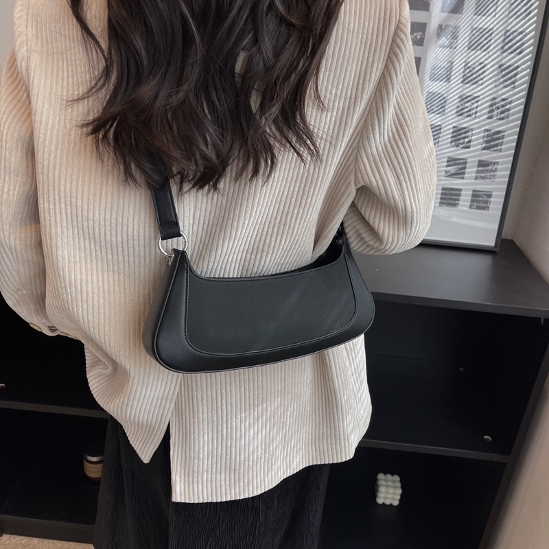 MISCHA Túi Đeo Vai MISCHA Chất Liệu PU Phong Cách retro Âu Mỹ Dễ Phối Đồ Thời Trang