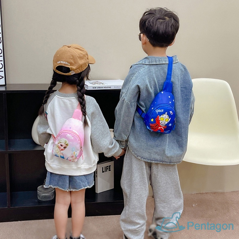 Túi Đeo Chéo Ngực Nhỏ Gọn In Họa Tiết Hoạt Hình Thời Trang Cho Bé