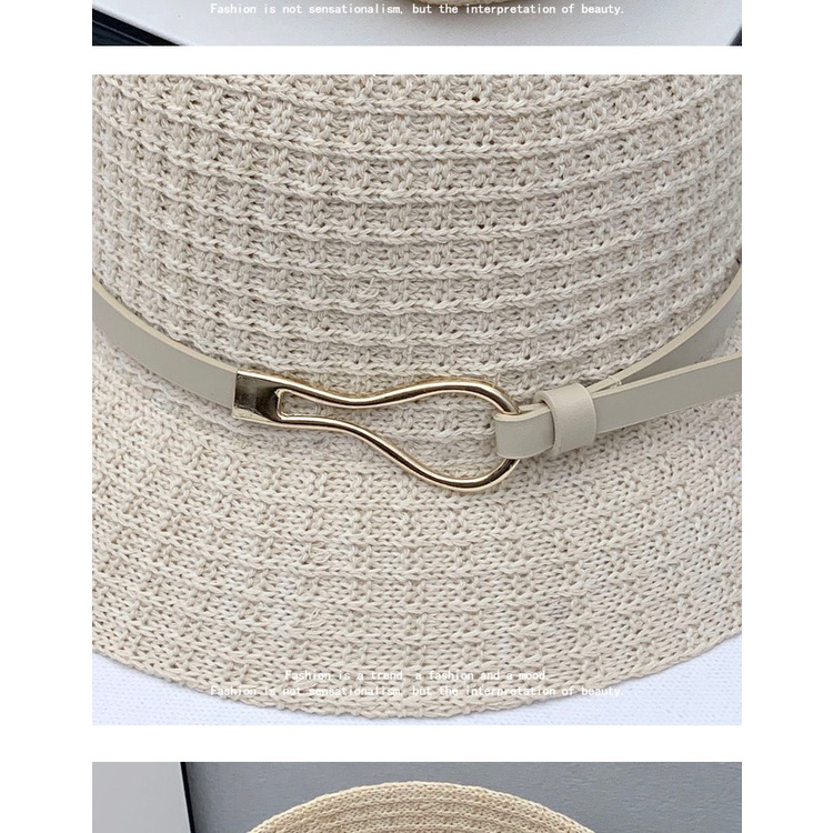 Mũ Bucket Dệt Kim Chống Nắng Thoáng Khí Thời Trang Xuân Hè Dành Cho Nữ