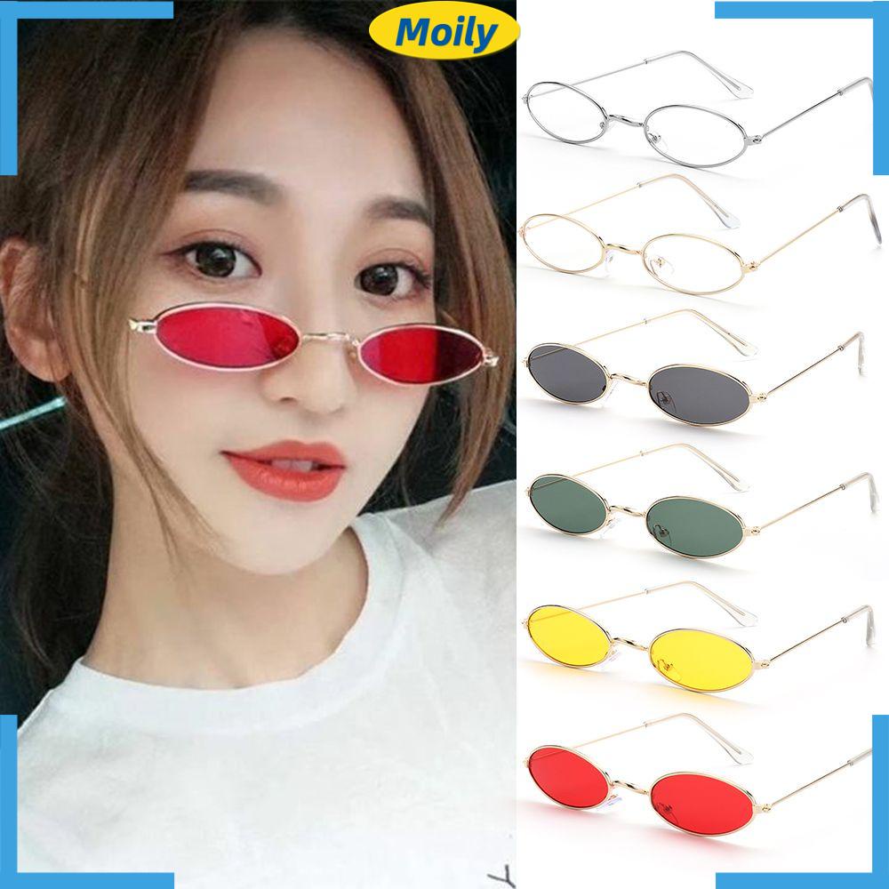 Kính Mát Gọng Oval Nhỏ Phong Cách Retro Cho Nam Và Nữ