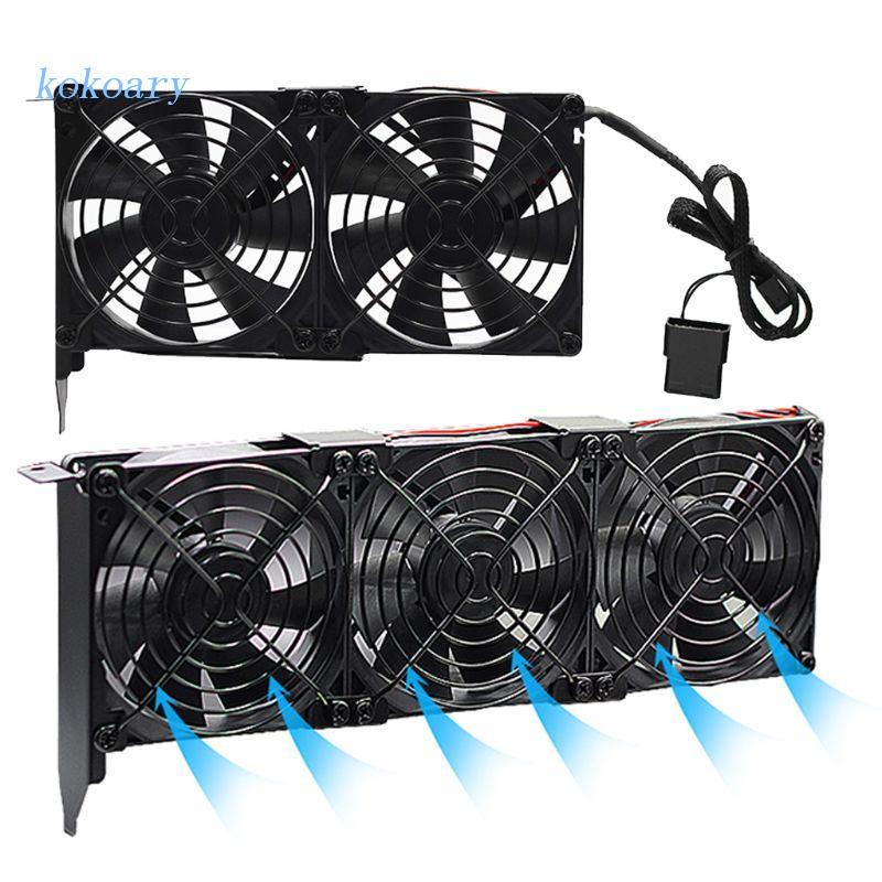 Quạt Tản Nhiệt Thẻ Đồ Họa 80mm GPU Hai-Fan / Ba Quạt VGA Tốc Độ Cao Yên Tĩnh