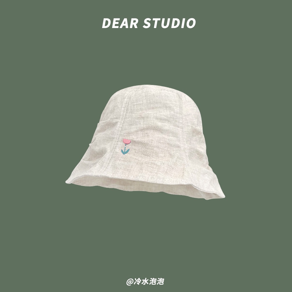 Mũ Bucket Xếp Ly Hình Hoa Tulip Phong Cách Nhật Bản Ngọt Ngào Cho Nữ