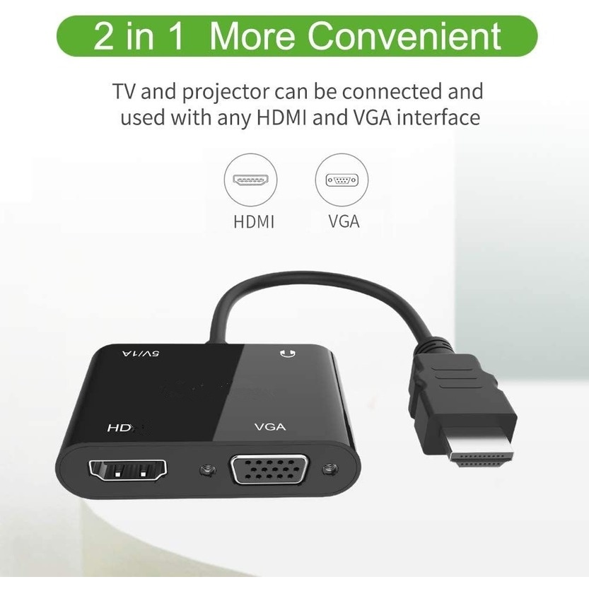 Bộ ChuyểN ĐổI HDMI-Compable Sang 4K Hd Vga 1080p, VớI Giắc CắM 3.5mm Cho MàN HìNh PC HDTV