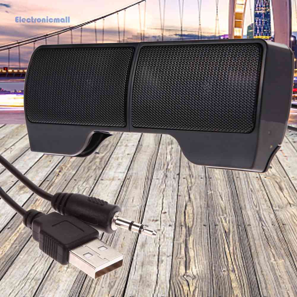 Loa Âm Thanh Nổi Mini Di Động USB Mall01.vn Cho Notebook Laptop Mp3 Phone PC