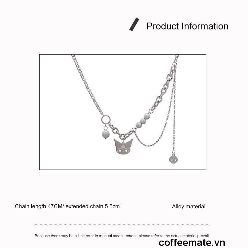 【coffeemate】⚡ Kulomi Cat Reflective Pearl Mosaic Vòng cổ nhẹ sang trọng Chuỗi cổ