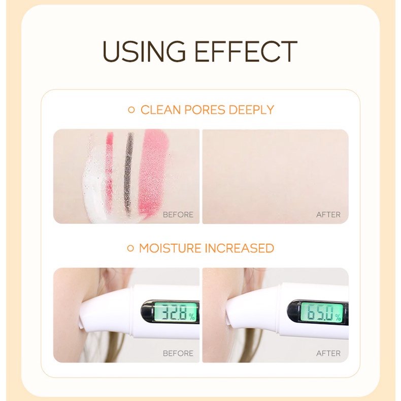 Sữa Rửa Mặt LAIKOU Vitamin C 120ml Làm Sạch Sâu Lỗ Chân Lông