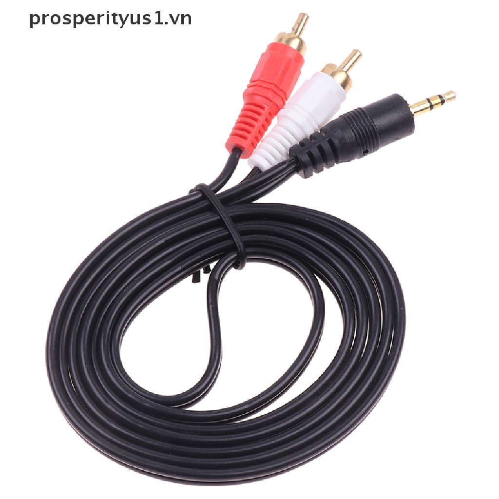 Dây Cáp Âm Thanh / Video 2RCA Chuyển Đổi Giắc Cắm 3.5mm Sang 2 RCA prosperityus1 Cho PC DVD TV VCR