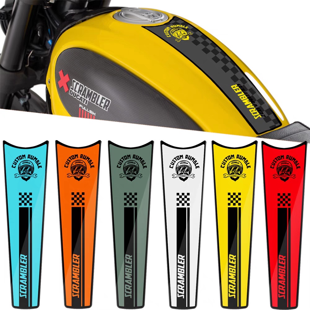 Miếng Dán Trang Trí Bình Xăng Hình Xương Cá 3D Cho Triumph / Ducati Liberty 800 / Chuliuxiang 700