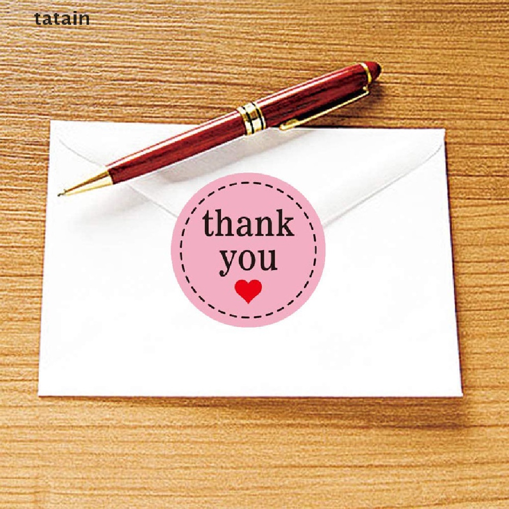 Set 500 Sticker 1 inch In Chữ Thank You Dán Trang Trí Tiệc