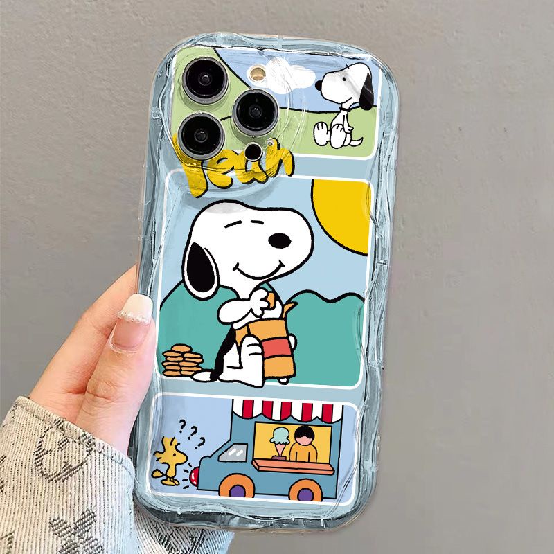 ✅Ốp Điện Thoại Mềm Trong Suốt Chống Sốc In Hình Snoopy Cho iPhone 14 / 13 Pro Max 12 / 11 7 / 8p xs