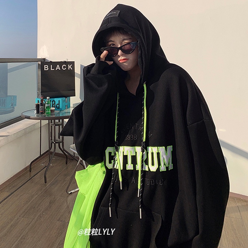 Hàng Có Sẵn Áo Hoodie Unisex Oversize Phong Cách Hàn Quốc