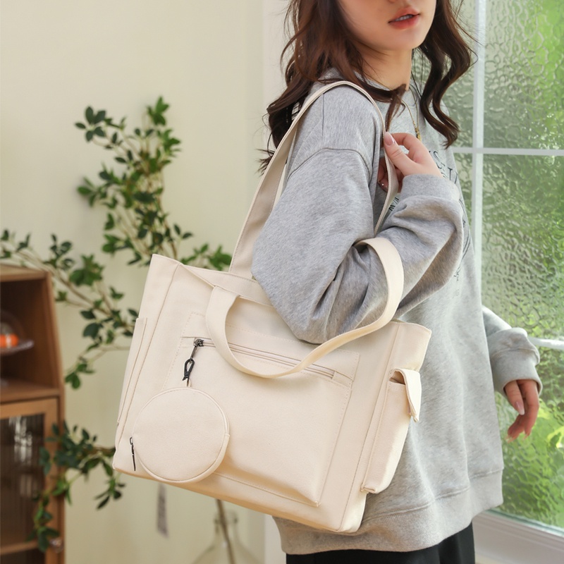 Túi tote Bằng Vải nylon Sức Chứa Lớn Thời Trang Dễ Phối Đồ Cho Nữ