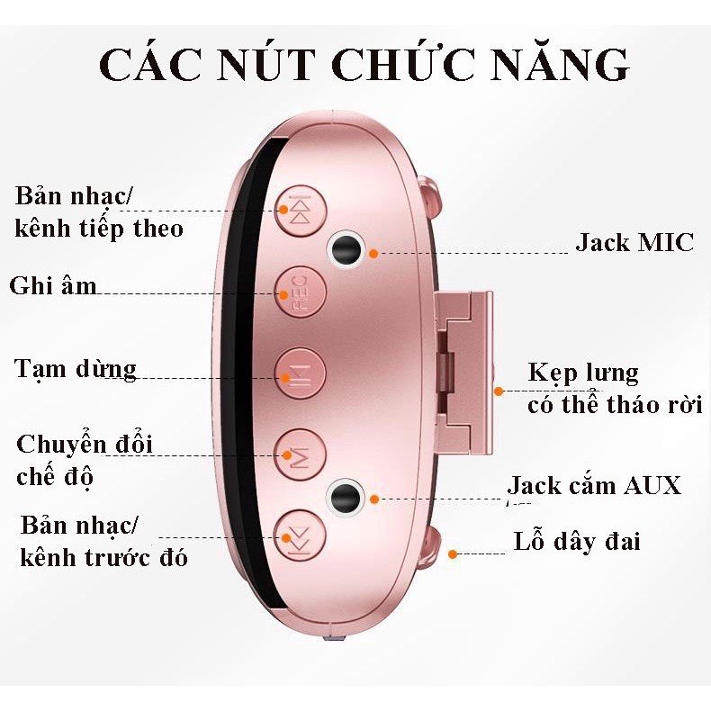 Loa trợ giảng cho giáo viên không dây Bluetooth 5.0,máy trợ giảng UHF chính hãng bảo hành 12 tháng