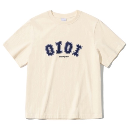 Áo Thun cotton Tay Ngắn Dáng Rộng In Chữ OIOI Kiểu Hàn Quốc Thời Trang Cho Nam Và Nữ