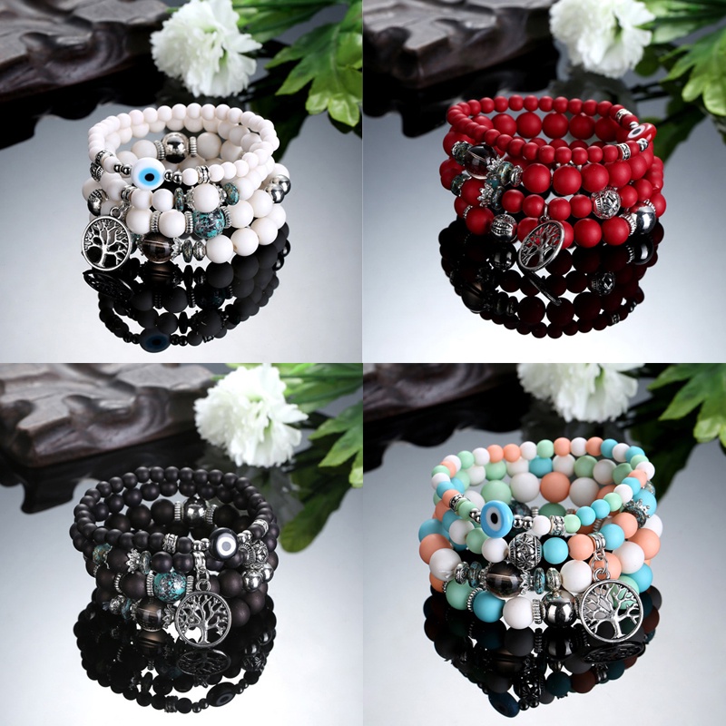 Vòng Tay Chuỗi Hạt Nhiều Lớp Thời Trang Ngọt Ngào Cho Nữ