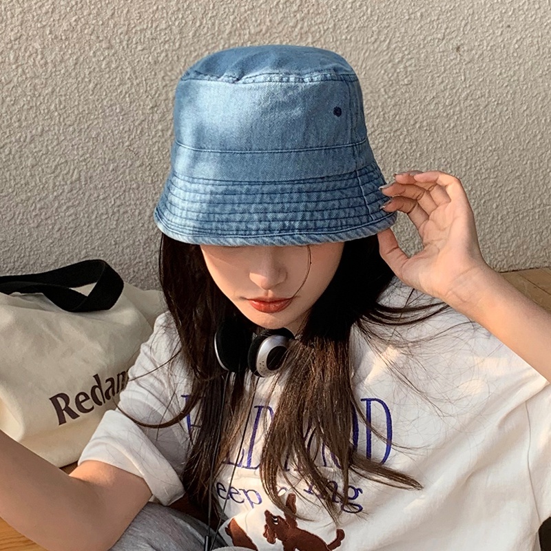 Nón Tai Bèo Vải Jean Phong Cách Hàn Quốc Thời Trang Mùa Hè Cho Nữ