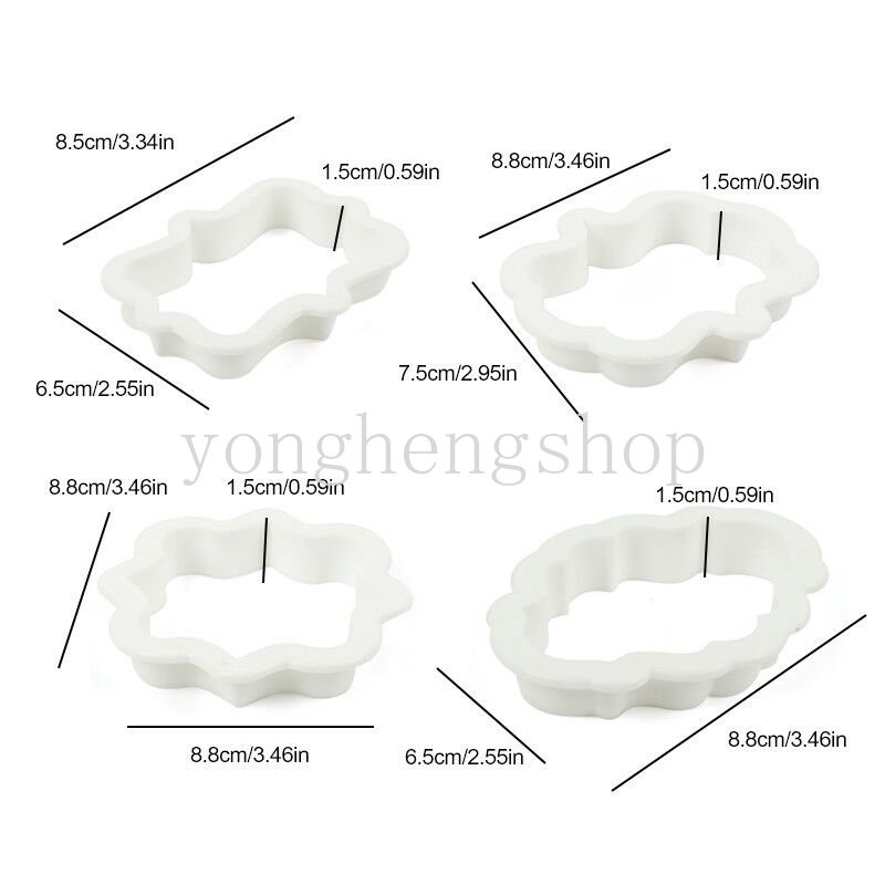 Set 4 Khuôn Làm Bánh Quy / Kẹo Mềm / Sô Cô La Kiểu Dáng Cổ Điển