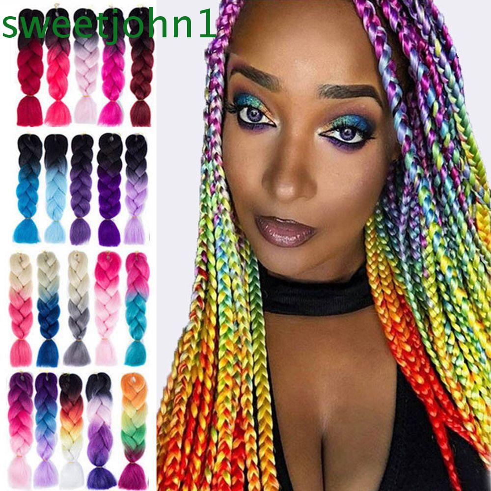 Tóc Giả Thắt Bím Dài Bằng Sợi Tổng Hợp Phong Cách Châu Phi