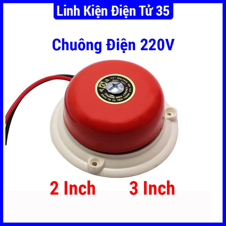 Chuông điện 220v , tiện lợi đa dụng như làm chuông báo động, báo cháy,...