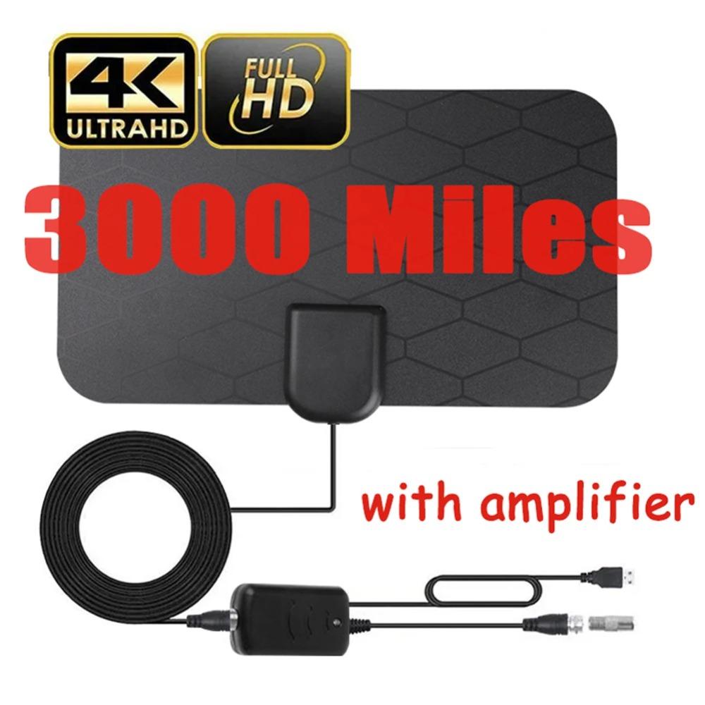 Ăng Ten Khuếch Đại Tín Hiệu Cho TV Thông Minh 4K 8k HDTV Phạm Vi 3000 Dặm