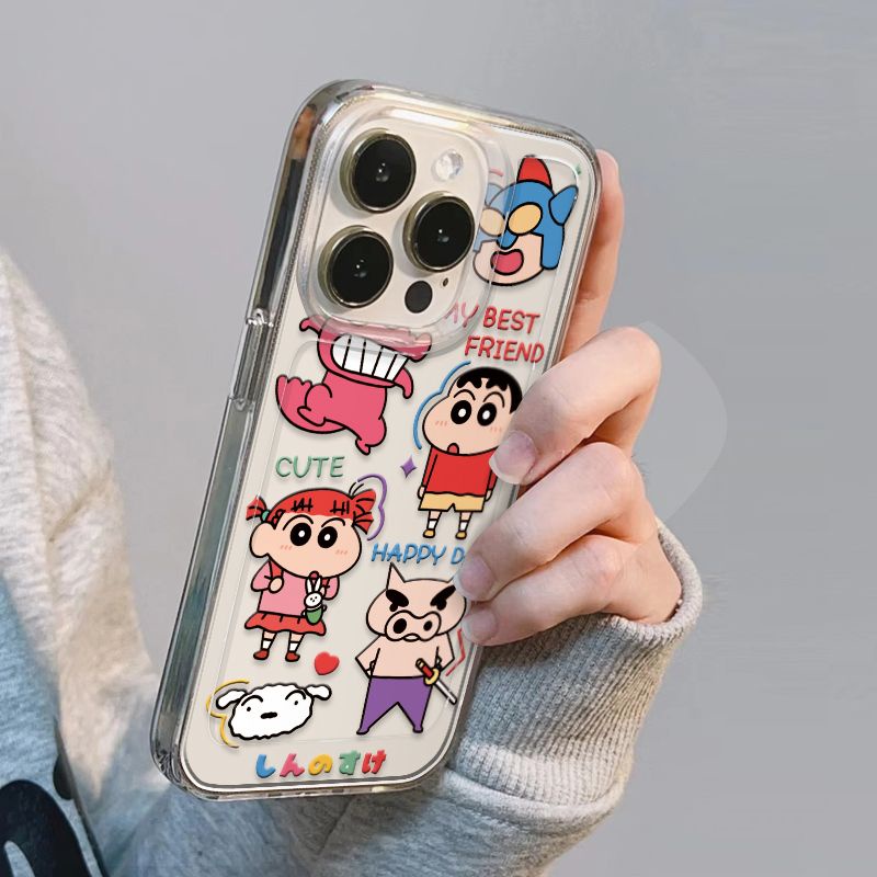 ✅Ốp Điện Thoại Mềm Hình Shin-Chan Phong Cách Mới Cho iPhone14promax 13 / 12 / 11 xr 7 / 8Plus