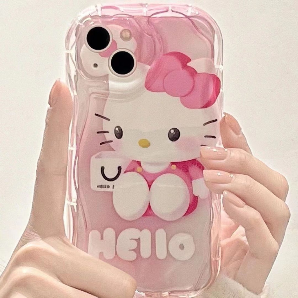 ✅Ốp Điện Thoại Mềm In Hình Hello Kitty Màu Hồng Cho iPhone 14 / 13promax 12 / 11pro xr / xs 8Pin