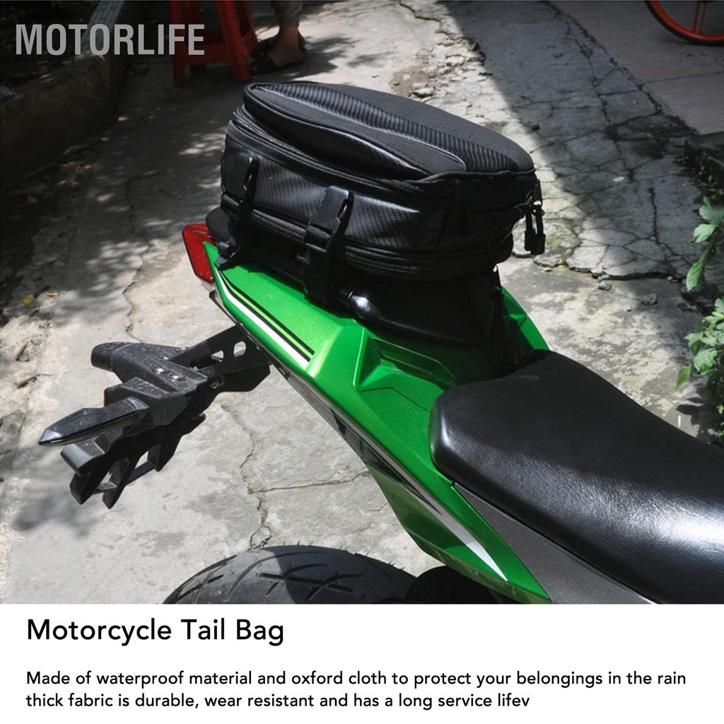 Đuôi Xe Máy Túi PU Chống Thấm Nước Dung Tích 10L Ba Lô Ghế Sau Yên Hành Lý Đa Năng Phù Hợp Đi Thiết Bị