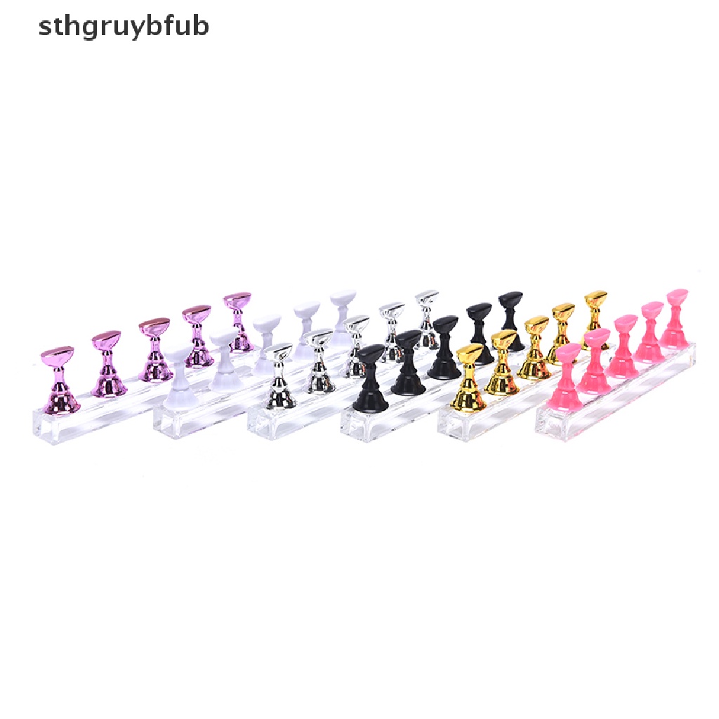 1 Bộ Giá Đỡ Trưng Bày Móng Tay STHB Bằng Acrylic Pha Lê Trong Suốt
