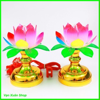 BỘ 2 đèn thờ hoa sen - đèn thờ sen  giá tốt, chất lượng cực bền, mẫu mã sang trọng, dễ dàng thay bóng