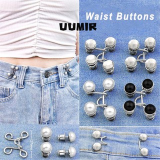 UUMIR Nút điều chỉnh eo quần jean phối ngọc trai tháo được DIY