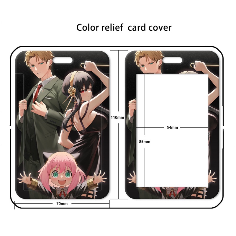 Unnyt Ốp Điện Thoại Có Ngăn Đựng Thẻ Kèm Dây Đeo In Hoạt Hình Gia Đình Anya Yor