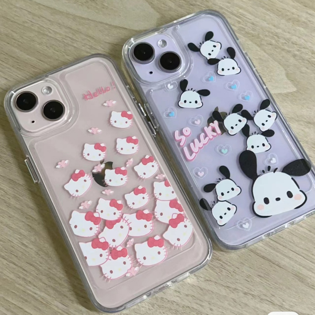 ✅Ốp Điện Thoại Mềm Trong Suốt Chống Sốc Hình Cún Hoạt Hình Cho iPhone14pro xr 13 / 12 xs 7p 11 8pins 9ZHU