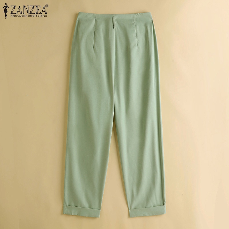 Quần dài ZANZEA thiết kế cổ điển thời trang phong cách Hàn Quốc cho nữ