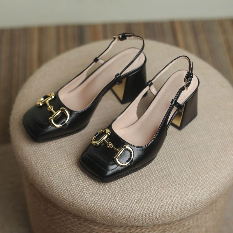 Giày Sandal Cao Gót Dày Dặn Plus Size Thời Trang Mùa Hè Dành Cho Nữ