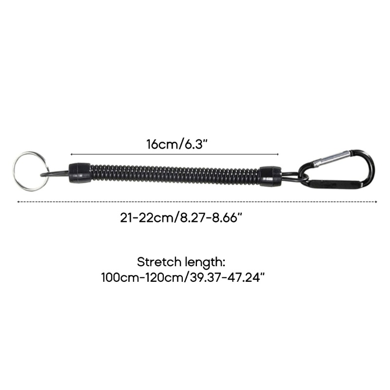 Móc Khóa Dây Lò Xo Co Giãn Chống Thất Lạc Di Động Đa Ứng Dụng Cho Hoạt Động Ngoài Trời