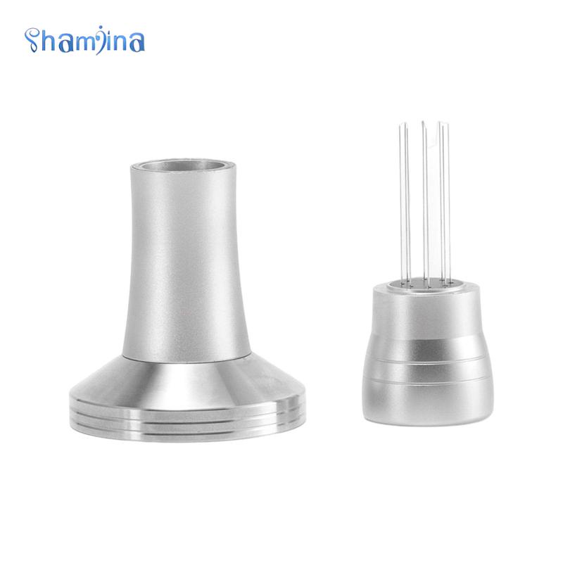 Dụng cụ nén cà phê Shamjina bằng hợp kim nhôm 51mm/53mm/58mm htiện lợi cho barista quầy bar