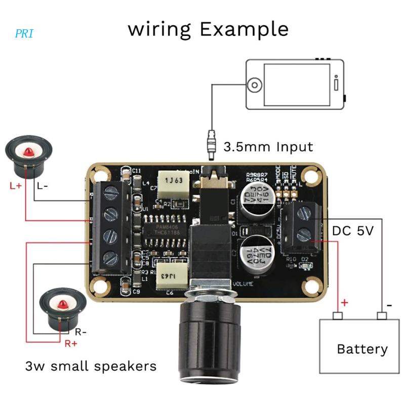 Mô Đun Khuếch Đại Âm Thanh PAM8406 5V 5Wx2 Chuyên Dụng Cho Loa