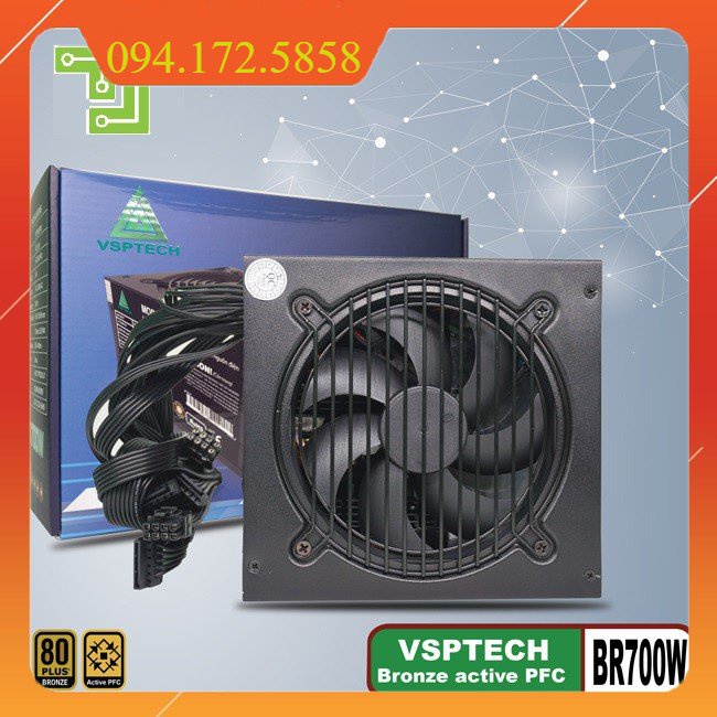 SIEU KHUYẾN MẠI Nguồn VSP Bronze 700W (GFP-RB700-RGB) LED RGB Công Suất Thực