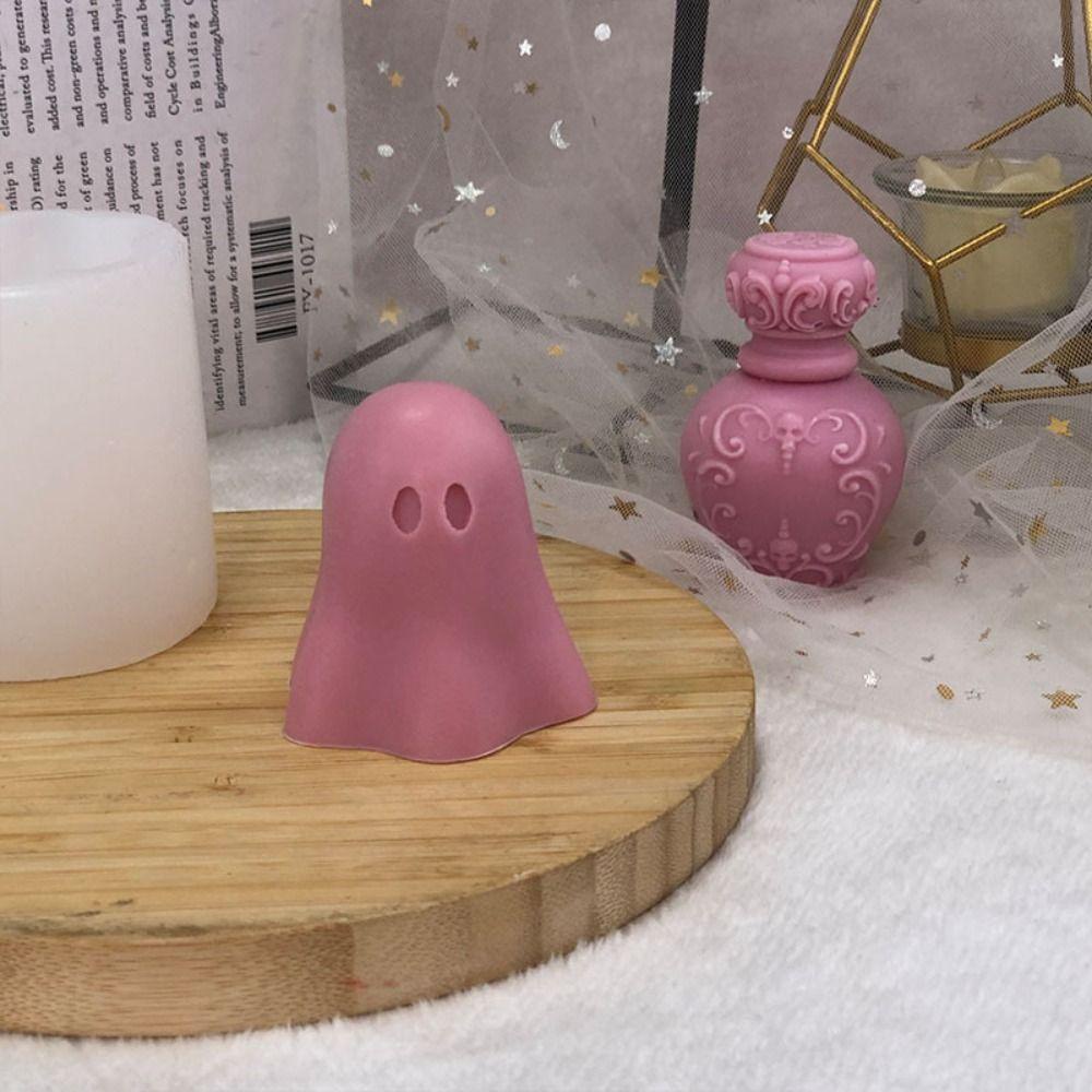Khuôn Làm Nến Hình Ma Dễ Thương Trang Trí Halloween DIY
