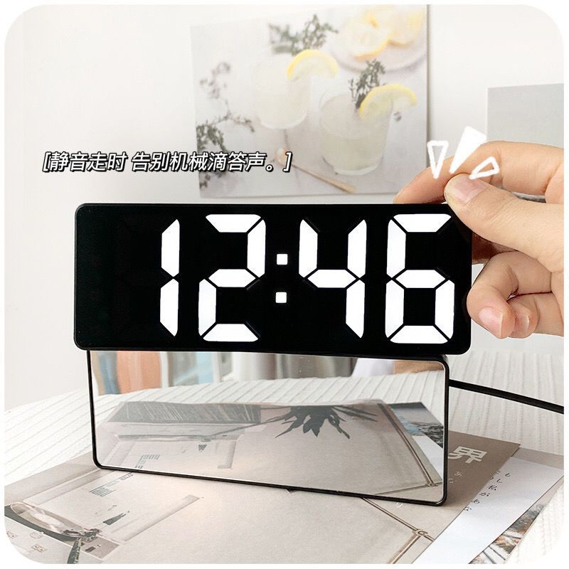 Đồng Hồ Báo Thức Điện Tử Có Đèn led Kỹ Thuật Số Thiết Kế Đơn Giản Tiện Dụng Cho Học Sinh