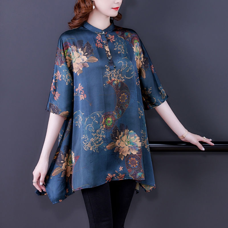 Áo Sơ Mi chiffon Giả Lụa Cao Cấp Che Bụng Thời Trang Xuân Hè 2022 Cho Nữ