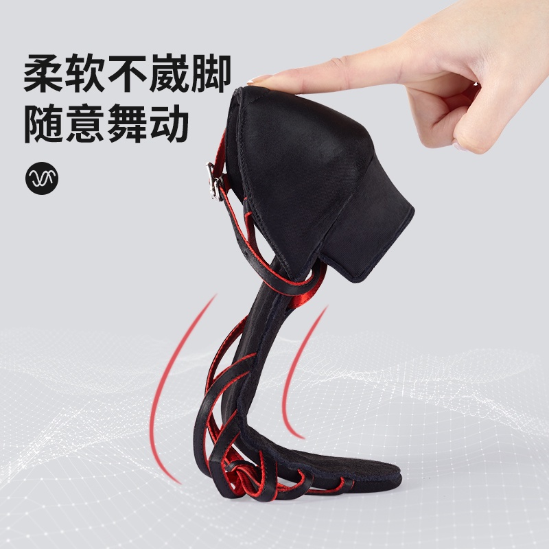 Giày Khiêu Vũ Latin Đế Mềm Gót Thấp Dành Cho Trẻ Em Và Người Lớn