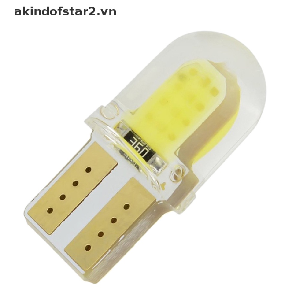 Set 10 Đèn LED Vỏ Silicone Gắn Cửa Xe Hơi T10 194 W5W COB akindofstar2.vn} T10 194 W5W
