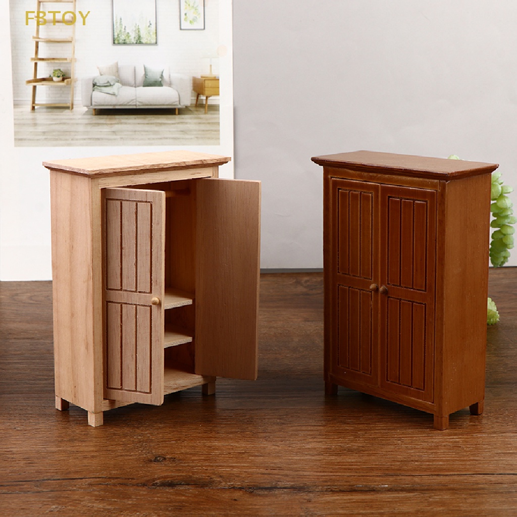 Mô Hình Tủ Quần Áo Hai Cửa Tỉ Lệ 1: 12 Trang Trí Nhà Búp Bê