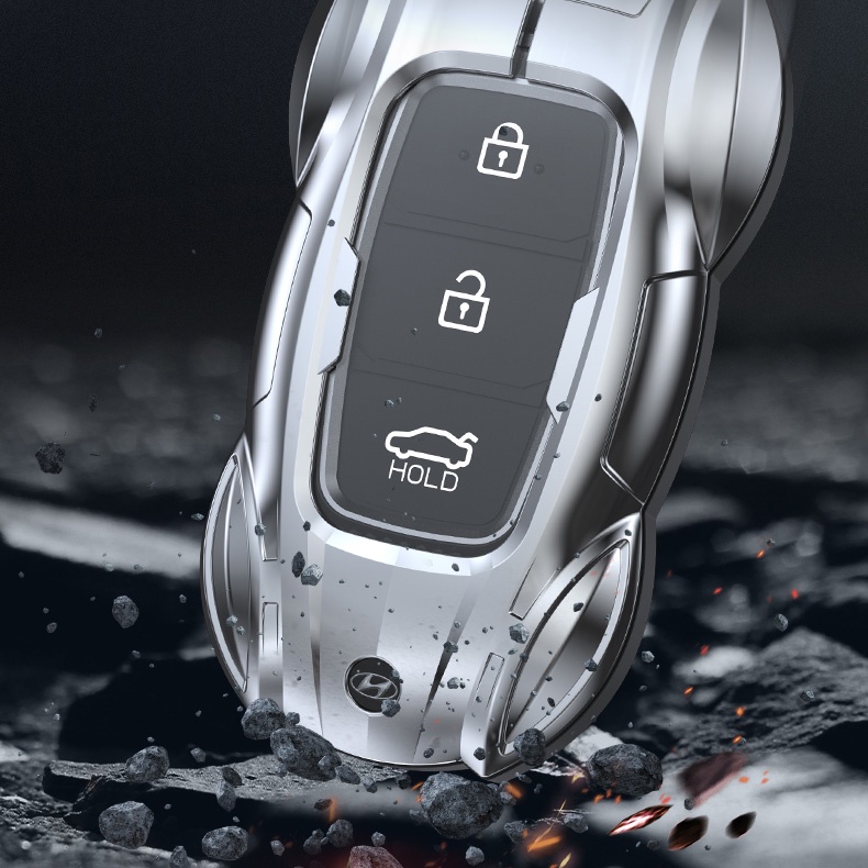 Vỏ Bọc Chìa Khóa Bằng Hợp Kim Kẽm Cho Hyundai Accent 2021 2023 Kona Santafe Elantra 2023