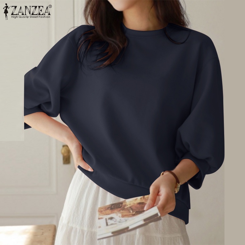 Áo hoodies nữ ZANZEA tay 3/ 4 thời trang Hàn Quốc
